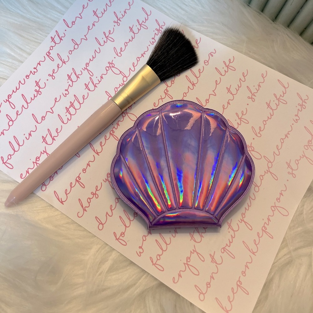 Iridescent Shell pocket mirror